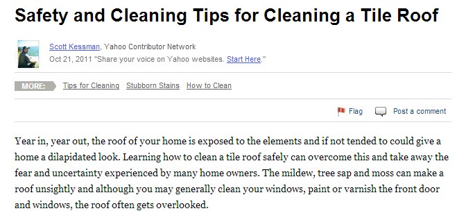 safety and cleaning tips for cleaning a tile roof