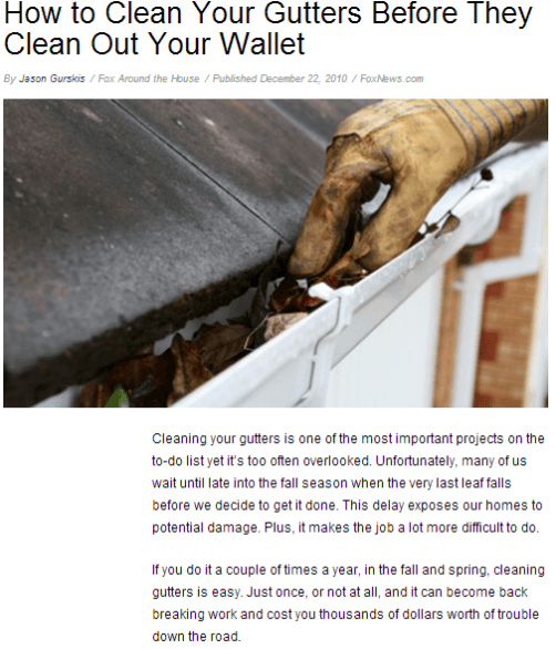 How to clean your gutters