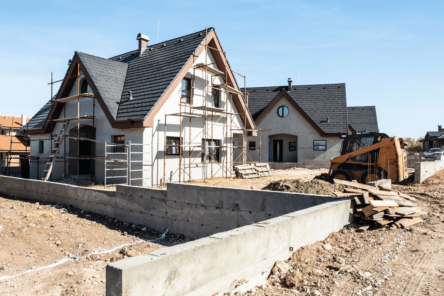 An illustration of the new construction roofing process, highlighting the steps involved. 